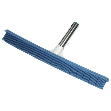 Brosse droite piscine à poil Caoutchouc et Bavette