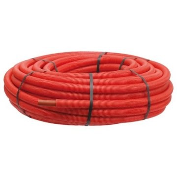 Tube PER 10X12 025m rouge gainé