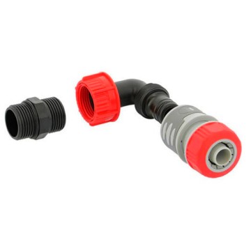 Kit Raccords Rapide GROS DEBIT Coudé M F 26/34  Kit Raccords Rapide GROS DEBIT Coudé M F 26/34